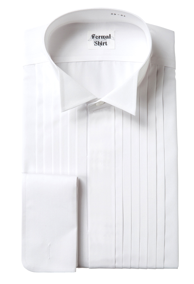 ST-1000 Camicia Formale Per Smoking, Camicia Con Colletto Ad Ala, Petto A Pieghe, Ali Bianche[Accessori Formali] Yamamoto(EXCY)