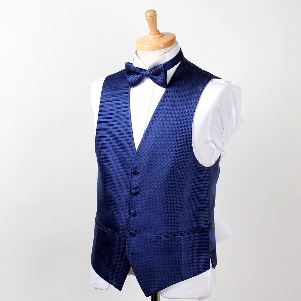VANNERS-V-009 VANNERS Gilet Formale Pied De Poule Blu Navy[Accessori Formali] Yamamoto(EXCY)