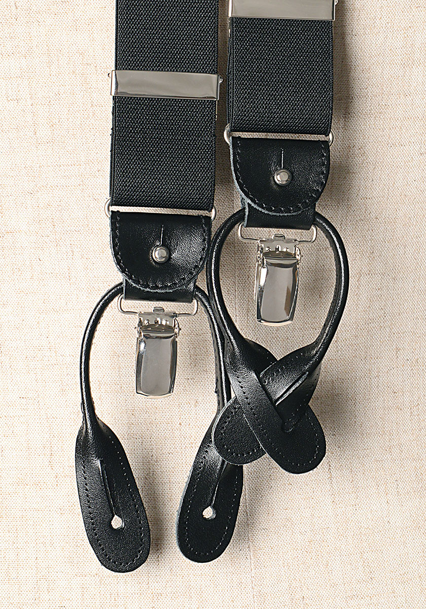 AT-BLACK-XL Bretelle Albert Thurston Senza Motivo Nero A 2 Vie Tipo Taglia XL[Accessori Formali] ALBERT THURSTON