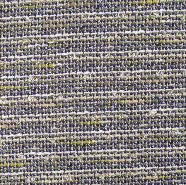 Z6351 LINTON Textile Tweed Made In England Viola Blu X Verde X Bianco[Tessile] LINTON