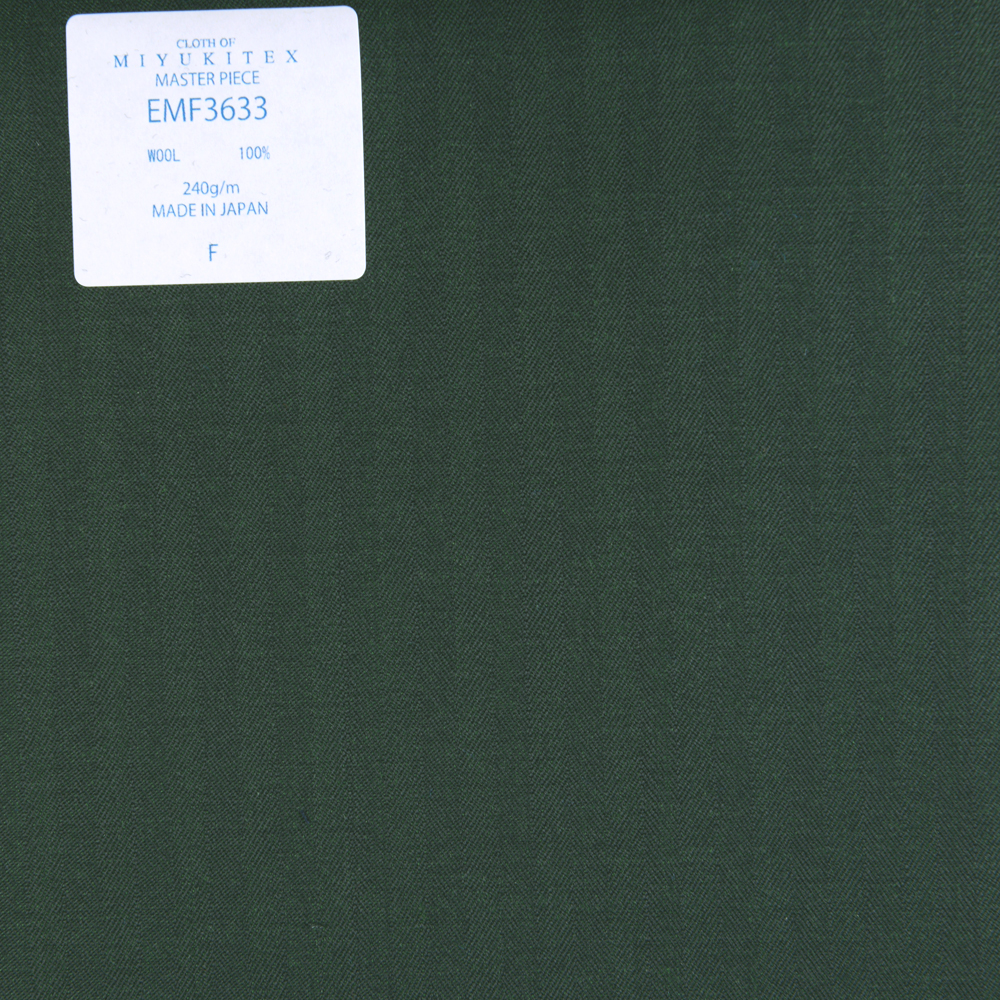 EMF3633 Collezione Capolavori Solaro Serie Herringbone Green[Tessile] Lanificio Miyuki