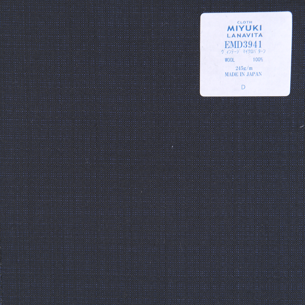 EMD3941 Collezione Lana Pregiata Vintage Micro Fantasia Blu Navy[Tessile] Miyuki Keori (Miyuki)