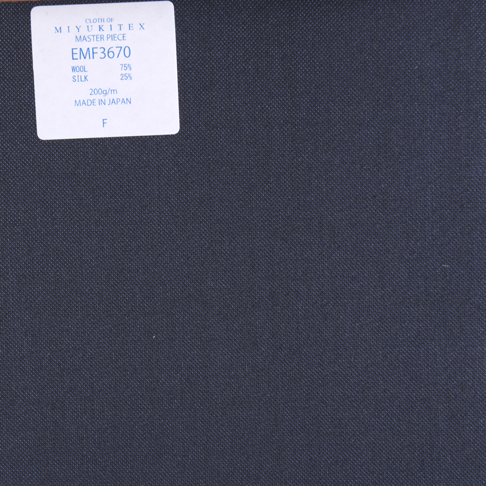 EMF3670 Collezione Masterpiece Mulberry Silk Series Plain Navy Blue[Tessile] Miyuki Keori (Miyuki)