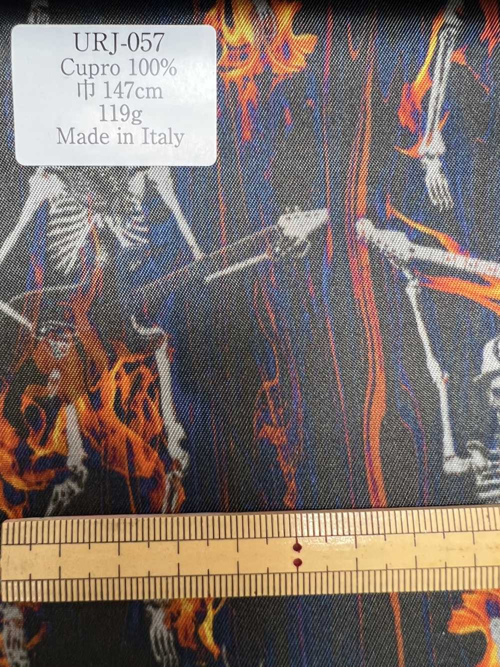 URJ-057 Made In Italy 100% Cupra Fodera Stampa Motivo Skull Rock[Liner] TCS