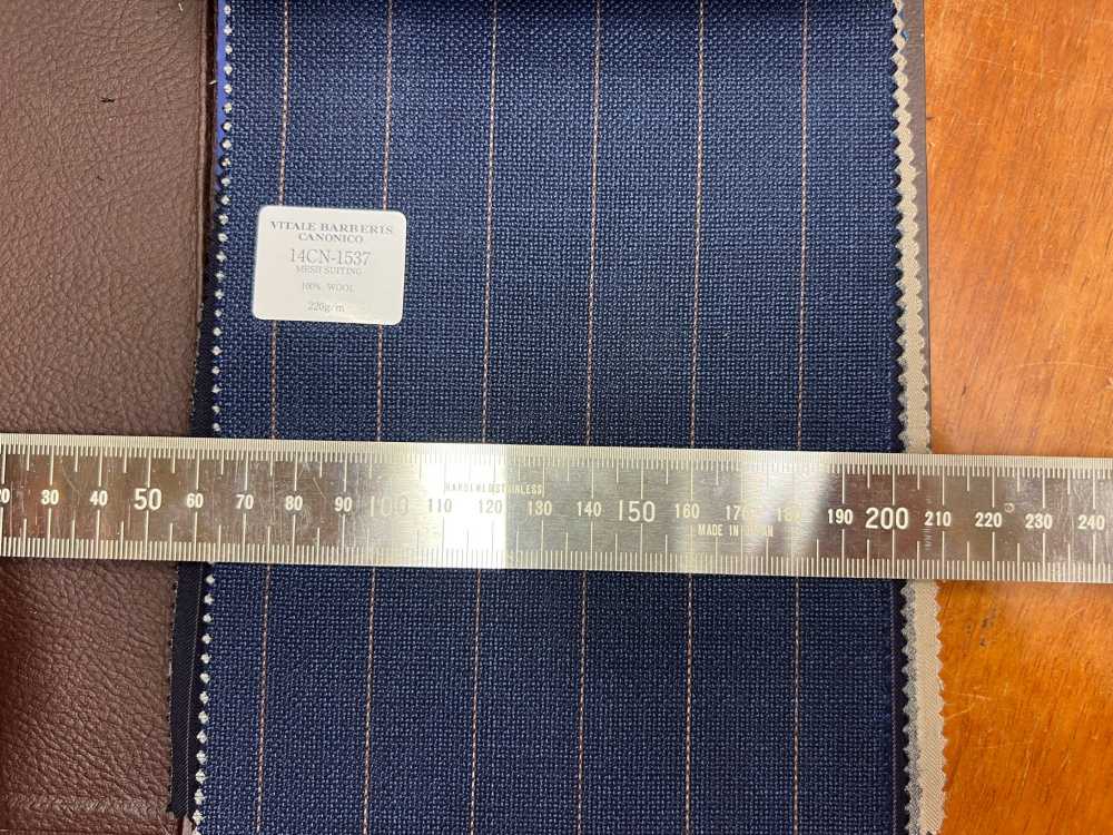 14CN-1537 ABITO IN RETE CANONICO Righe Blu Scuro[Tessile] CANONICO