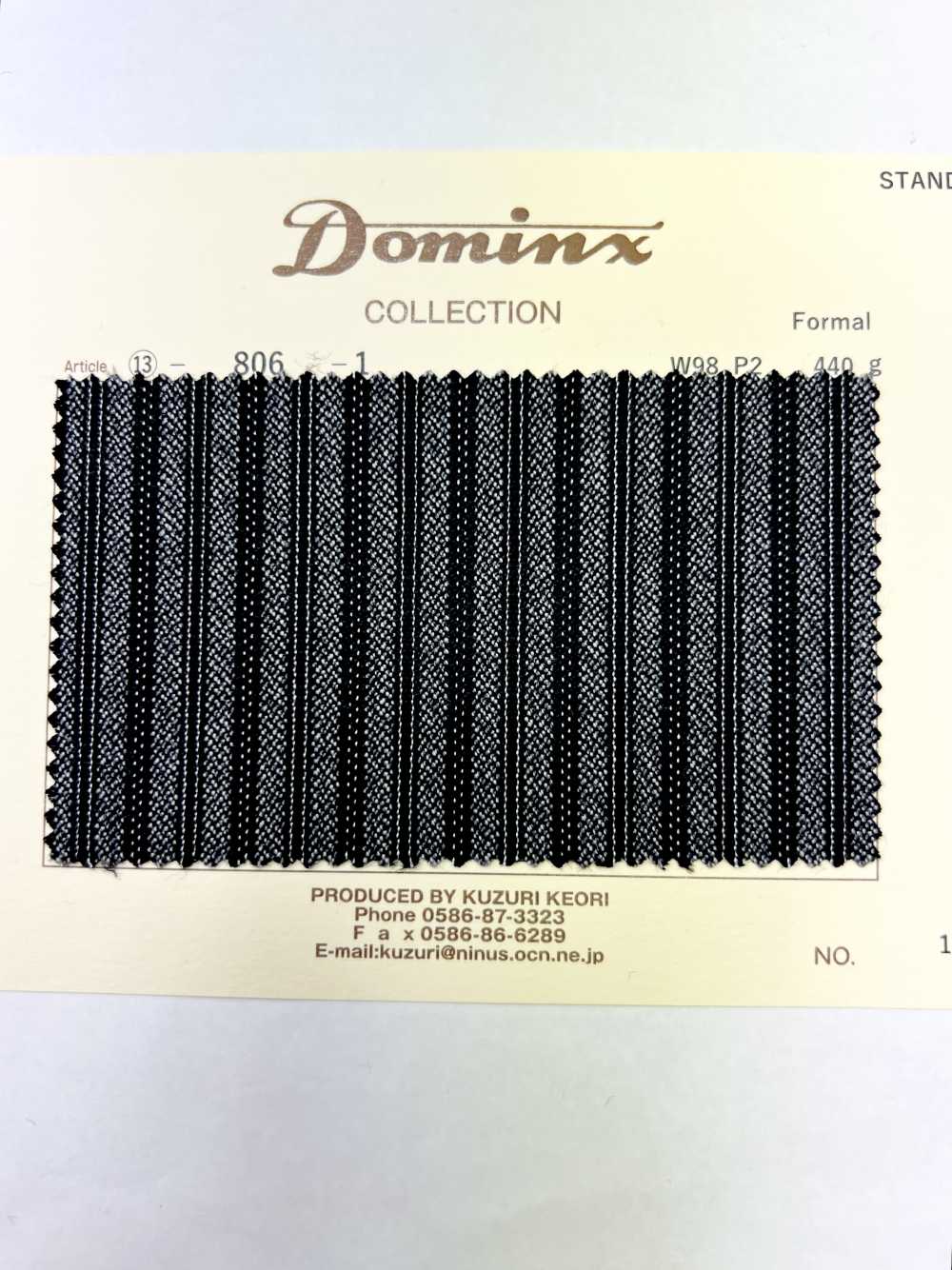 806 Collezione Formale DOMINX Standard Corduroy Grigio[Tessile] Lana Di Katsuragi (DOMINX)