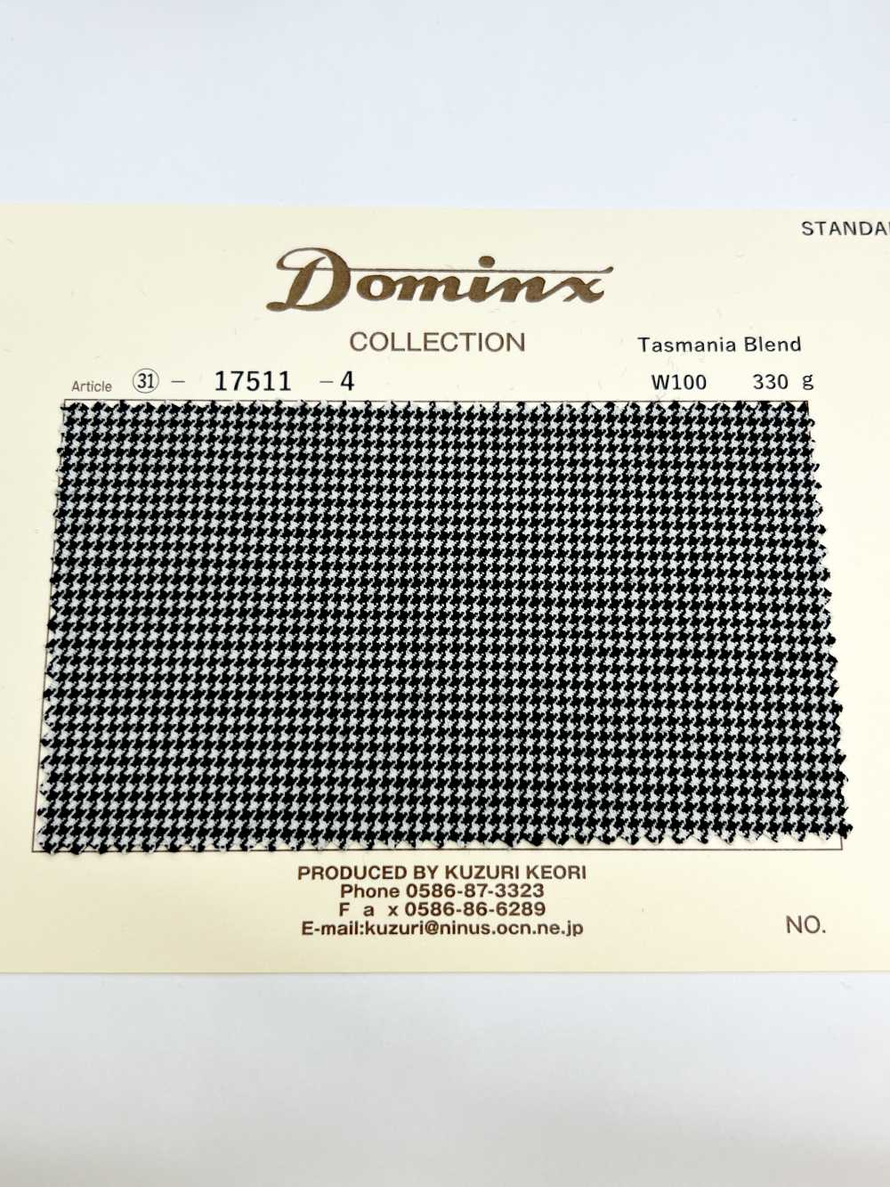 17511 Tasmania Blend Wool DOMINX Collezione Standard Lana Infeltrita[Tessile] Lana Di Katsuragi (DOMINX)