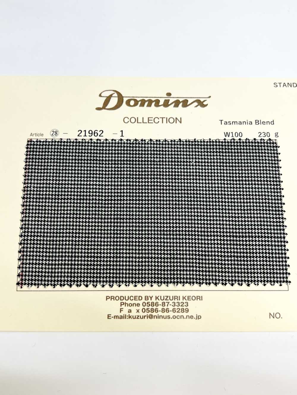 21962 Tasmania Blend Wool DOMINX Collezione Standard Lana Di Alta Qualità Pied De Poule[Tessile] Lana Di Katsuragi (DOMINX)