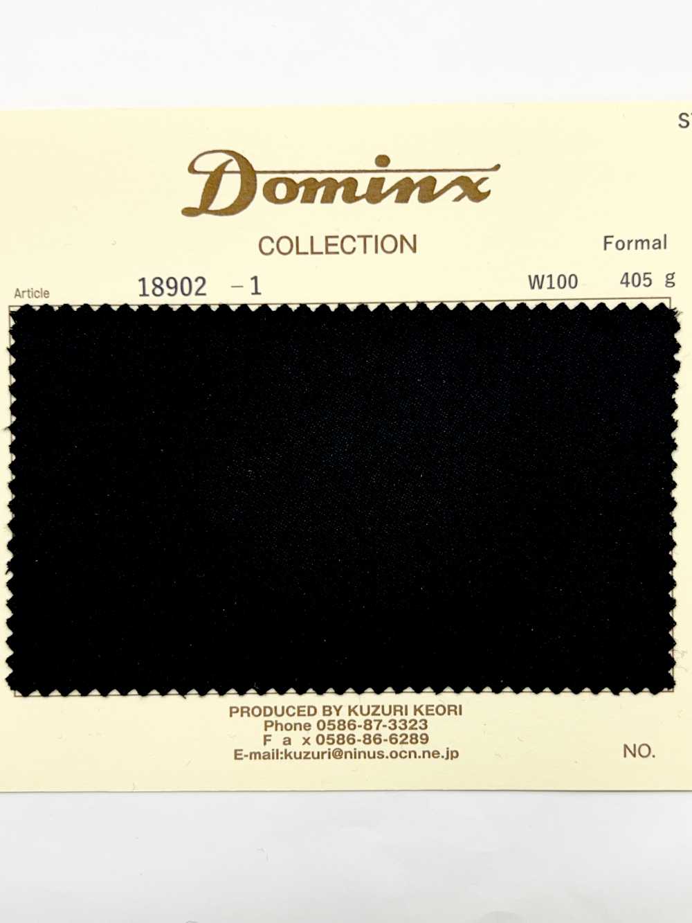 18902 Collezione Formale DOMINX Standard Pelle Di Daino Leggera Ad Alta Densità Nero[Tessile] Lana Di Katsuragi (DOMINX)