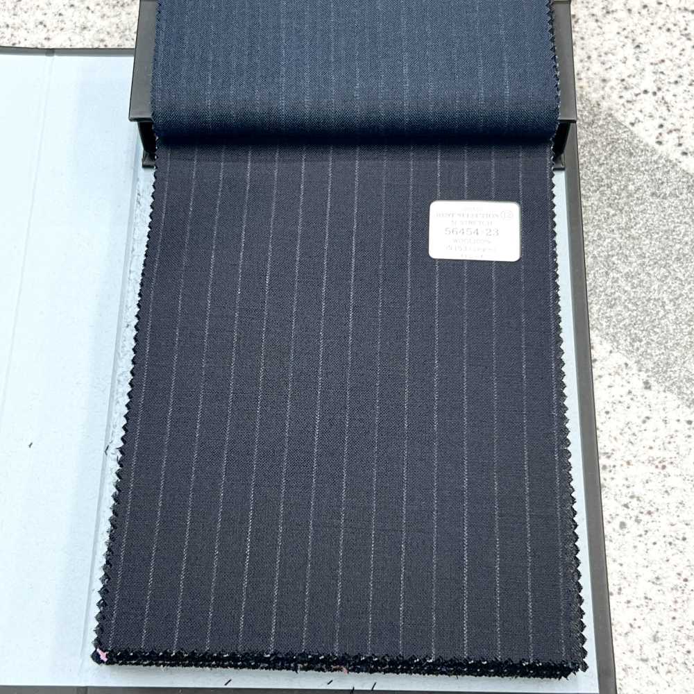 56454-23 25SS MIGLIORE SELEZIONE [N-STRETCH] N-Stretch Chalk Stripe Blu Navy Scuro[Tessile] Società Per Azioni Kunishima Co., Ltd.