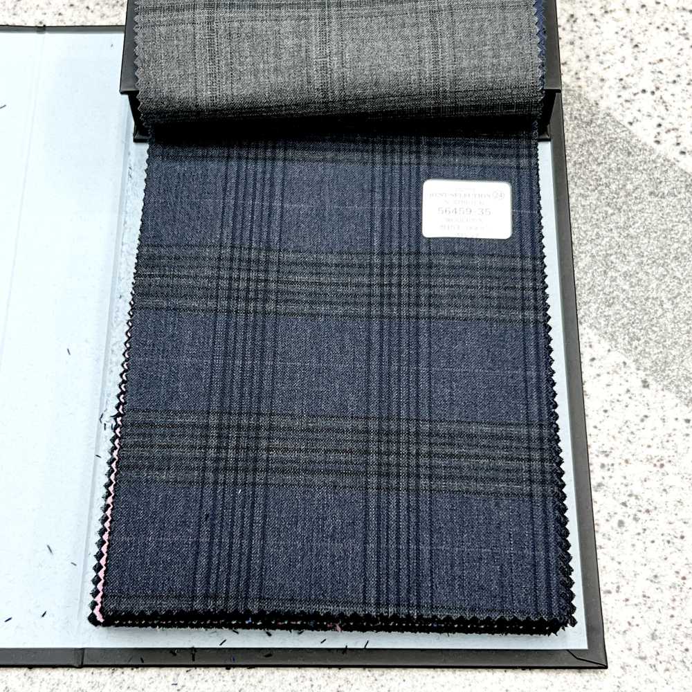 56459-35 25SS MIGLIORE SELEZIONE [N-STRETCH] N-Stretch Check Grigio Scuro[Tessile] Società Per Azioni Kunishima Co., Ltd.