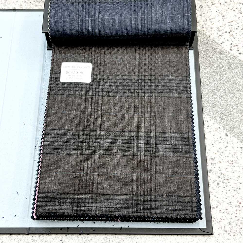 56459-80 25SS MIGLIORE SELEZIONE [N-STRETCH] N-Stretch Brown Check[Tessile] Società Per Azioni Kunishima Co., Ltd.