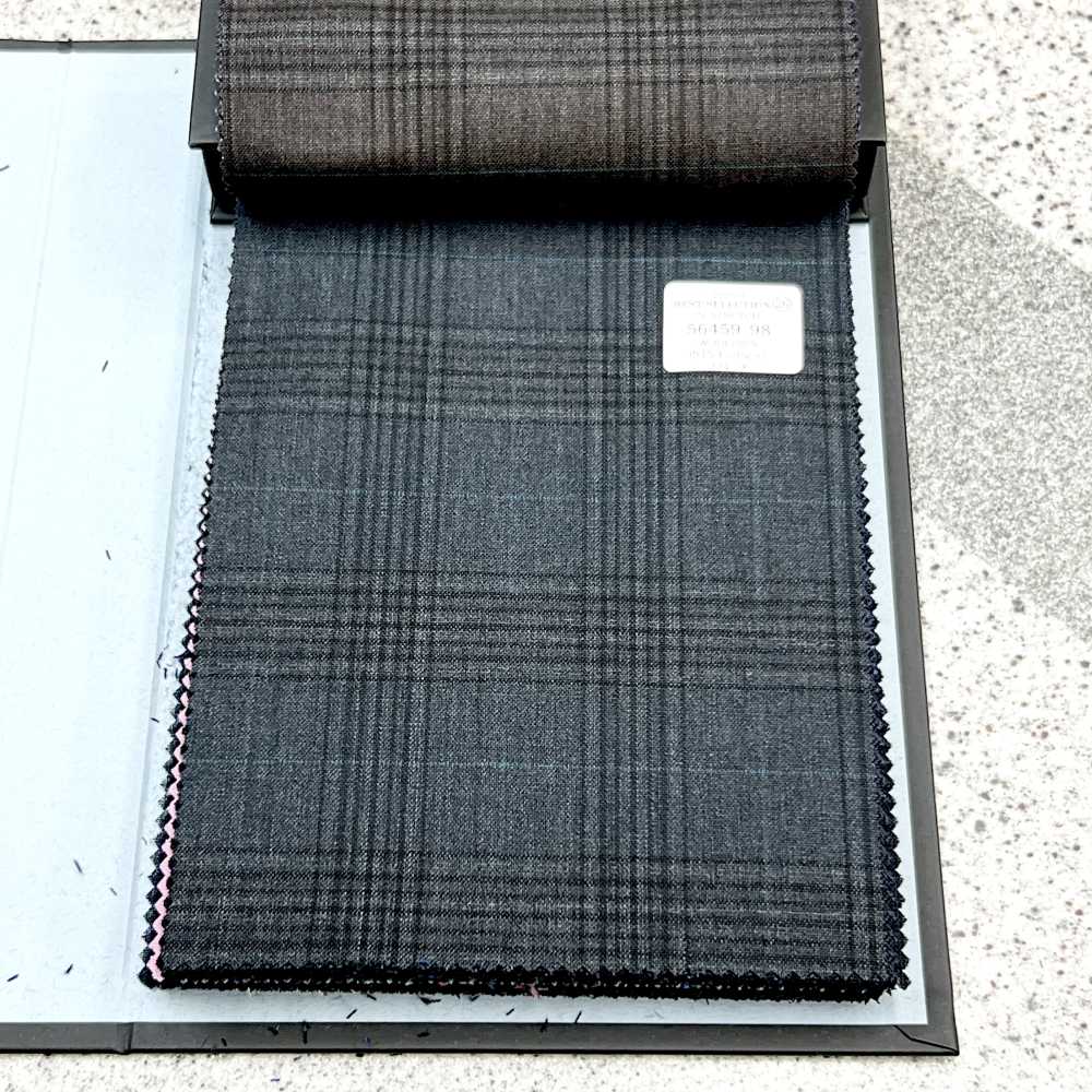 56459-98 25SS MIGLIORE SELEZIONE [N-STRETCH] N-Stretch Check Grigio Scuro[Tessile] Società Per Azioni Kunishima Co., Ltd.