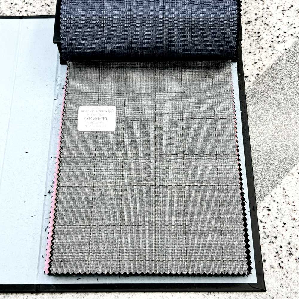 46436-65 25SS MIGLIORE SELEZIONE [N-STRETCH] N-Stretch Grigio Glen Check[Tessile] Società Per Azioni Kunishima Co., Ltd.