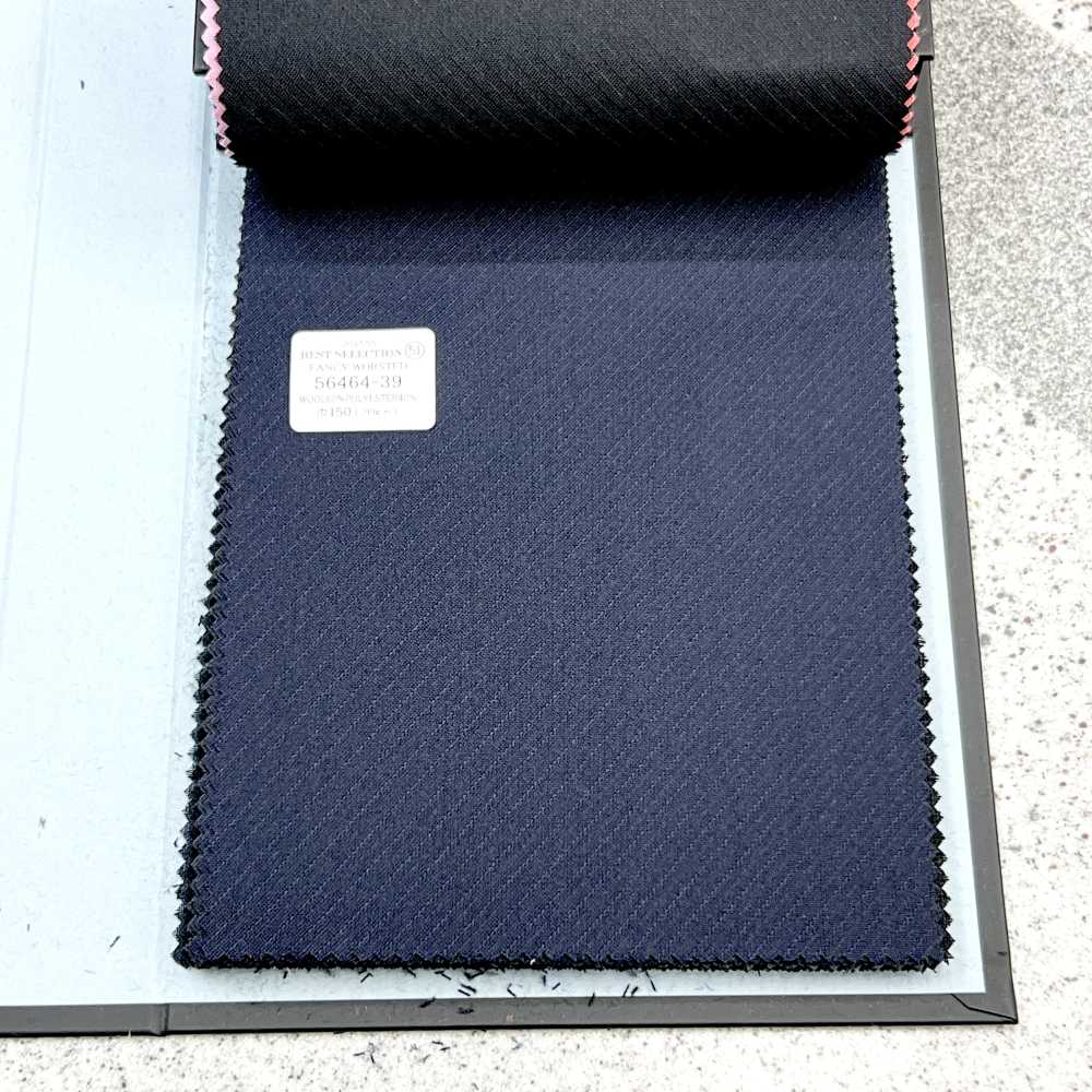 56464-39 25SS MIGLIORE SELEZIONE [FANCY WORSTED] Fancy Worsted Dark Blue Shadow Bias Stripe[Tessile] Società Per Azioni Kunishima Co., Ltd.