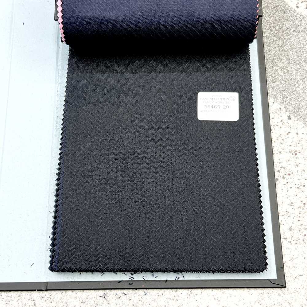 56465-20 25SS MIGLIORE SELEZIONE [FANCY WORSTED] Fancy Worsted Chevron Nero[Tessile] Società Per Azioni Kunishima Co., Ltd.