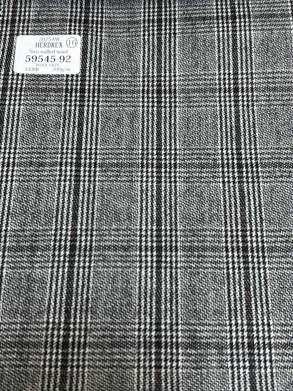 59545-92 25AW HERDREX [Lana Siro-milled] Lana Siro-milled Glen Check Grigio Chiaro[Tessile] Società Per Azioni Kunishima Co., Ltd.
