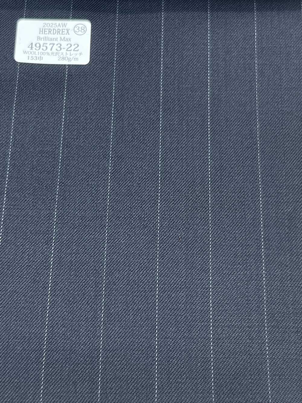 49573-22 25AW HERDREX [Brilliant Max] Brilliant Max Navy Wide Pitch Stripe[Tessile] Società Per Azioni Kunishima Co., Ltd.