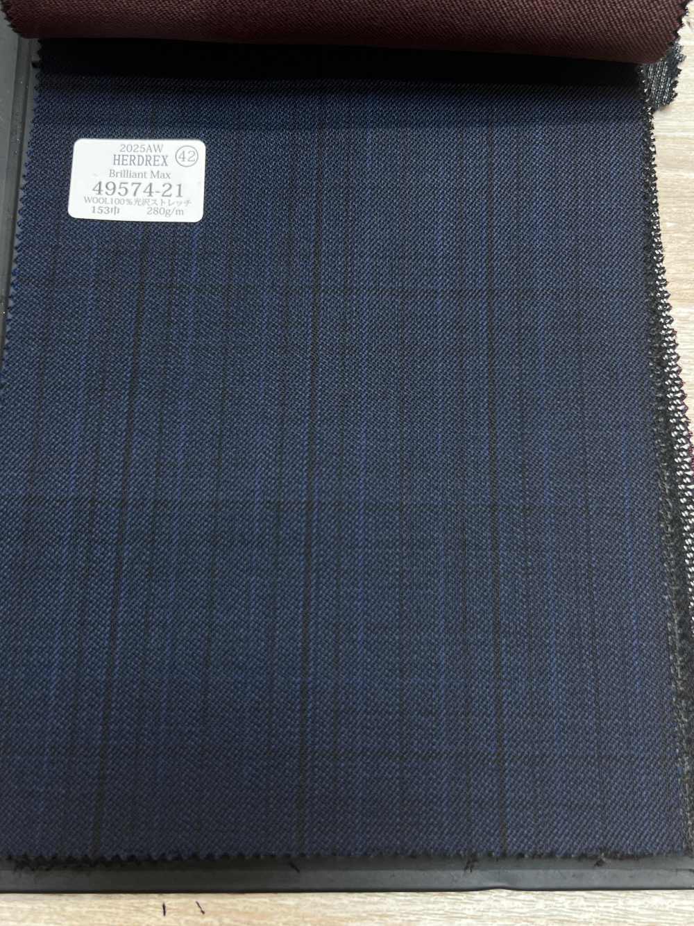 49574-21 25AW HERDREX [Brilliant Max] Brilliant Max Navy Check[Tessile] Società Per Azioni Kunishima Co., Ltd.