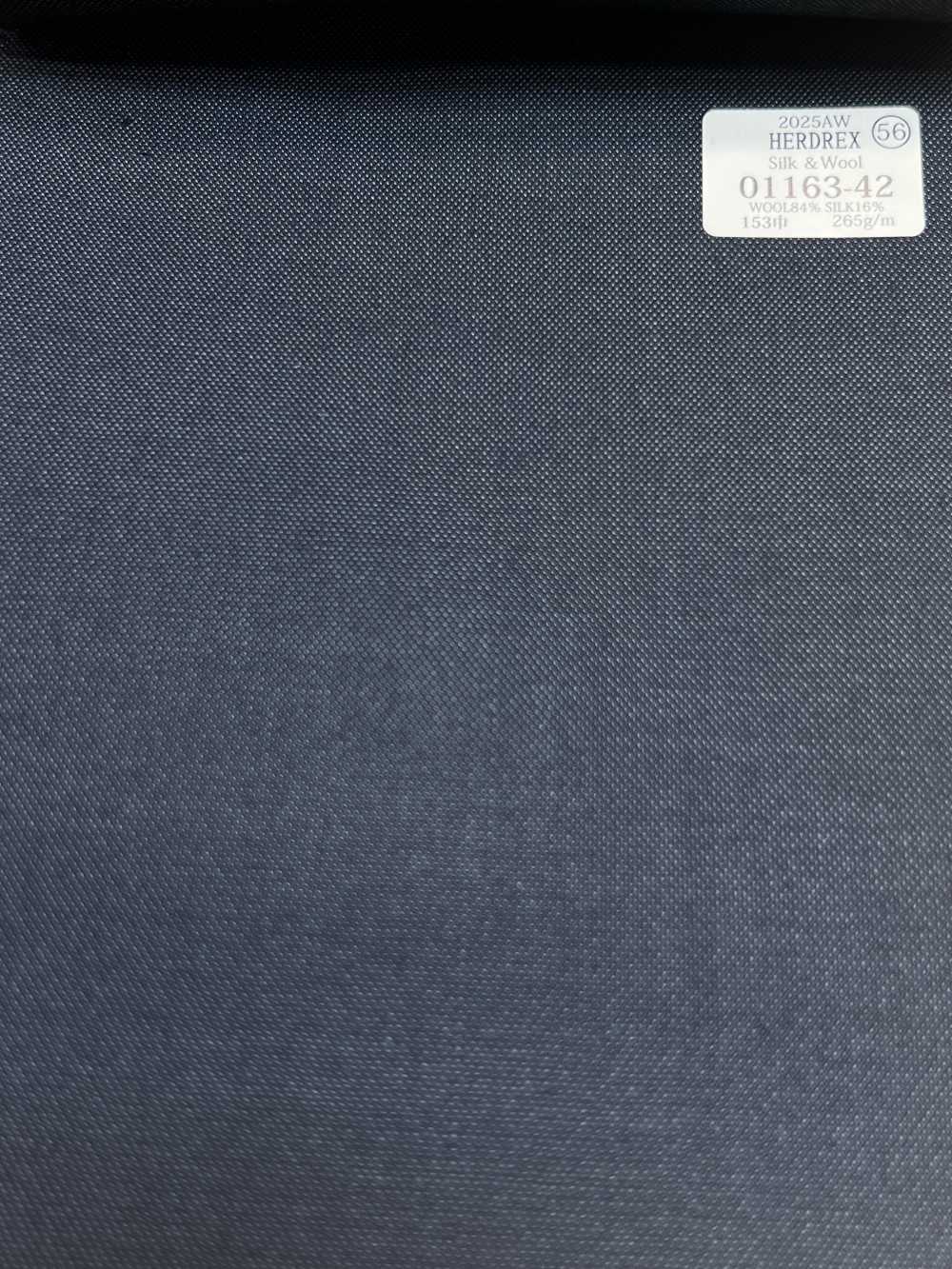 01163-42 25AW HERDREX [Seta E Lana] Seta E Lana Blu Navy Senza Motivo[Tessile] Società Per Azioni Kunishima Co., Ltd.