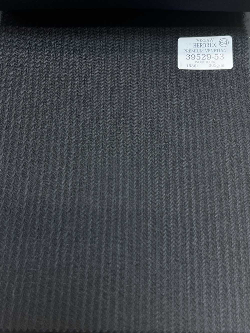 39529-53 25AW HERDREX [PREMIUM VENETIAN] Premium Venetian Charcoal Heaven Grey Grey Shadow Stripe[Tessile] Società Per Azioni Kunishima Co., Ltd.