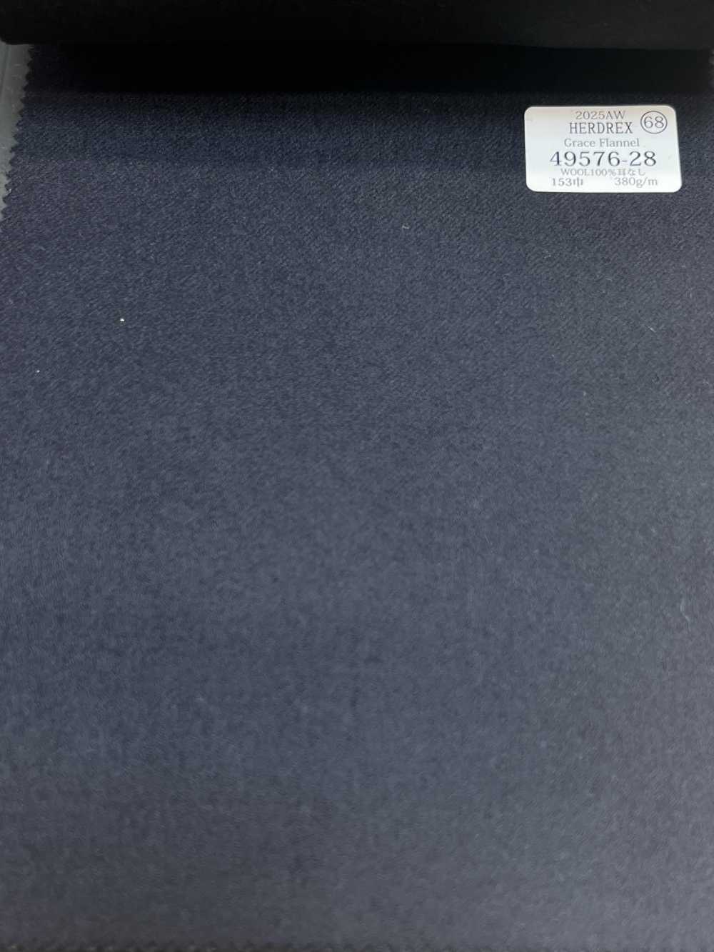 49576-28 25AW HERDREX [Grace Flannel] Grace Flannel Blu Navy Senza Motivo[Tessile] Società Per Azioni Kunishima Co., Ltd.