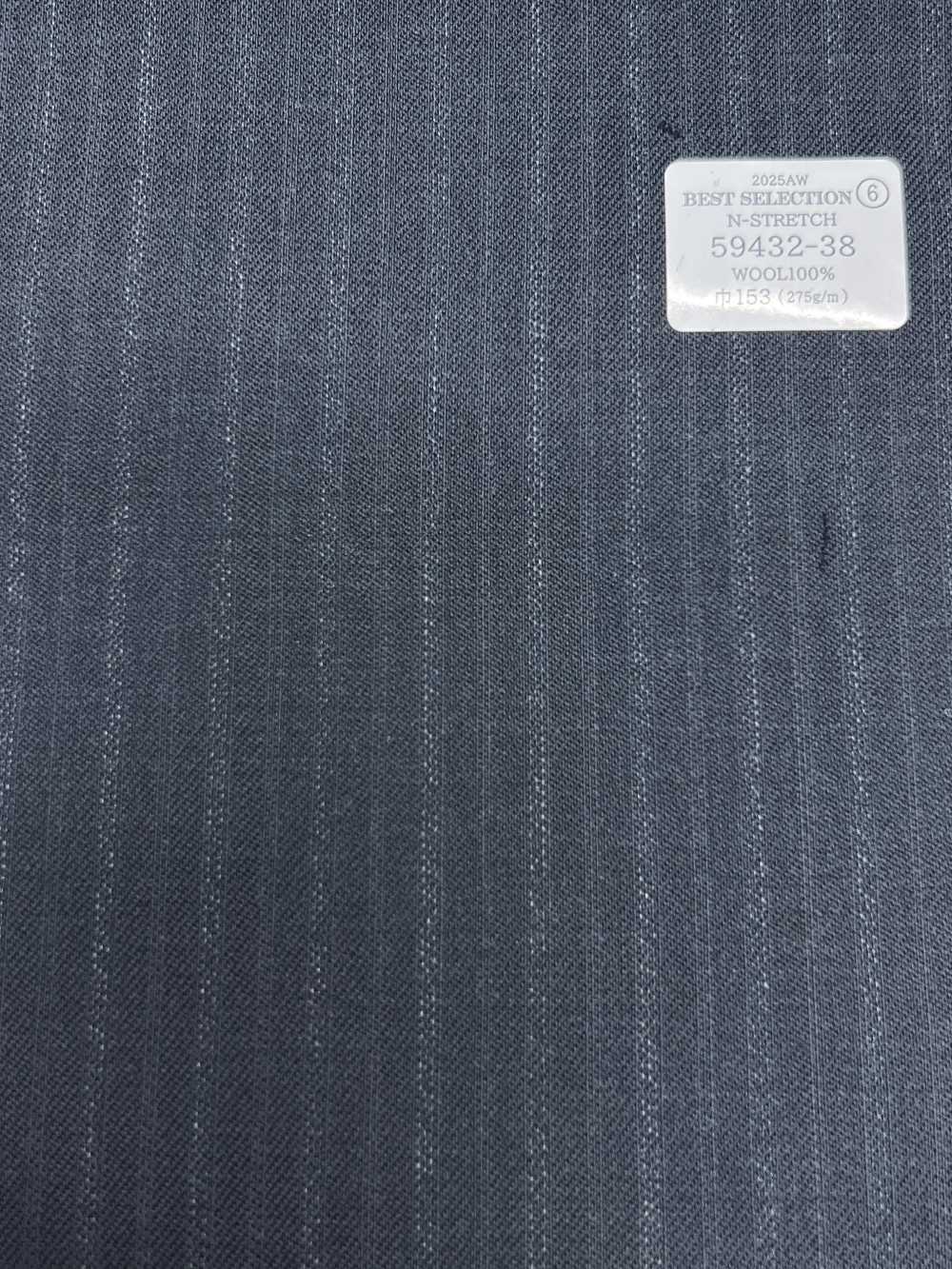59432-38 25AW MIGLIORE SELEZIONE [N-STRETCH] N-STRETCH Charcoal Heaven Grey Shadow Stripe[Tessile] Società Per Azioni Kunishima Co., Ltd.