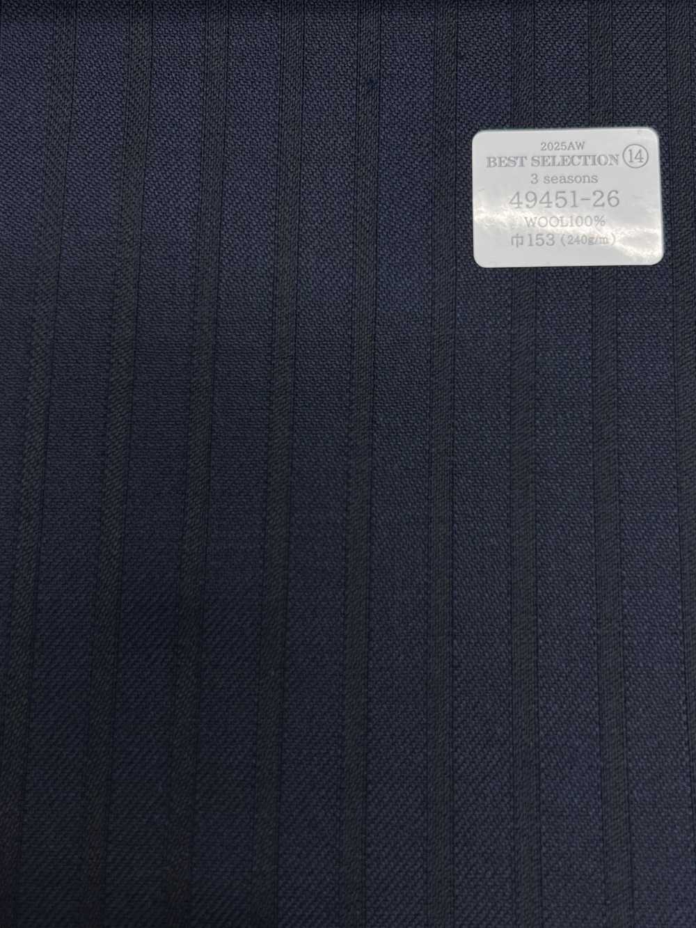 49451-26 25AW MIGLIORE SELEZIONE [3 Stagioni] Navy Shadow Stripe[Tessile] Società Per Azioni Kunishima Co., Ltd.