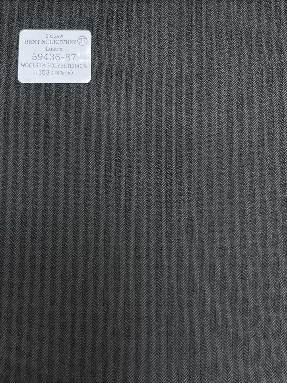 59436-87 25AW MIGLIORE SELEZIONE [Lustre] Striscia Ombra Grigio Lucido[Tessile] Società Per Azioni Kunishima Co., Ltd.