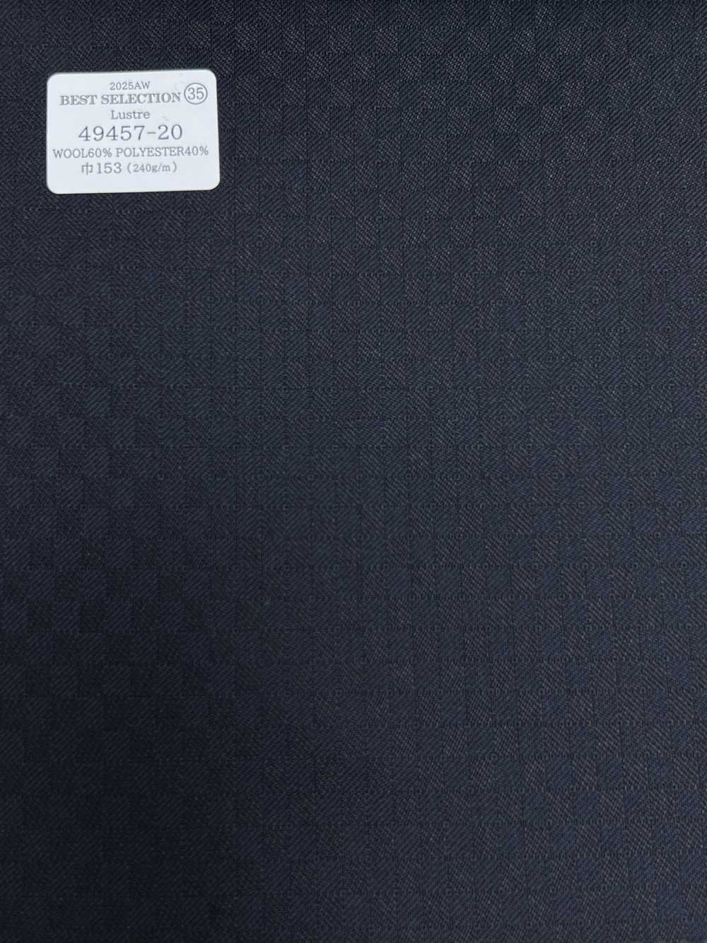 49457-20 25AW MIGLIORE SELEZIONE [Lustre] Luster Dark Navy Checkered Shadow[Tessile] Società Per Azioni Kunishima Co., Ltd.