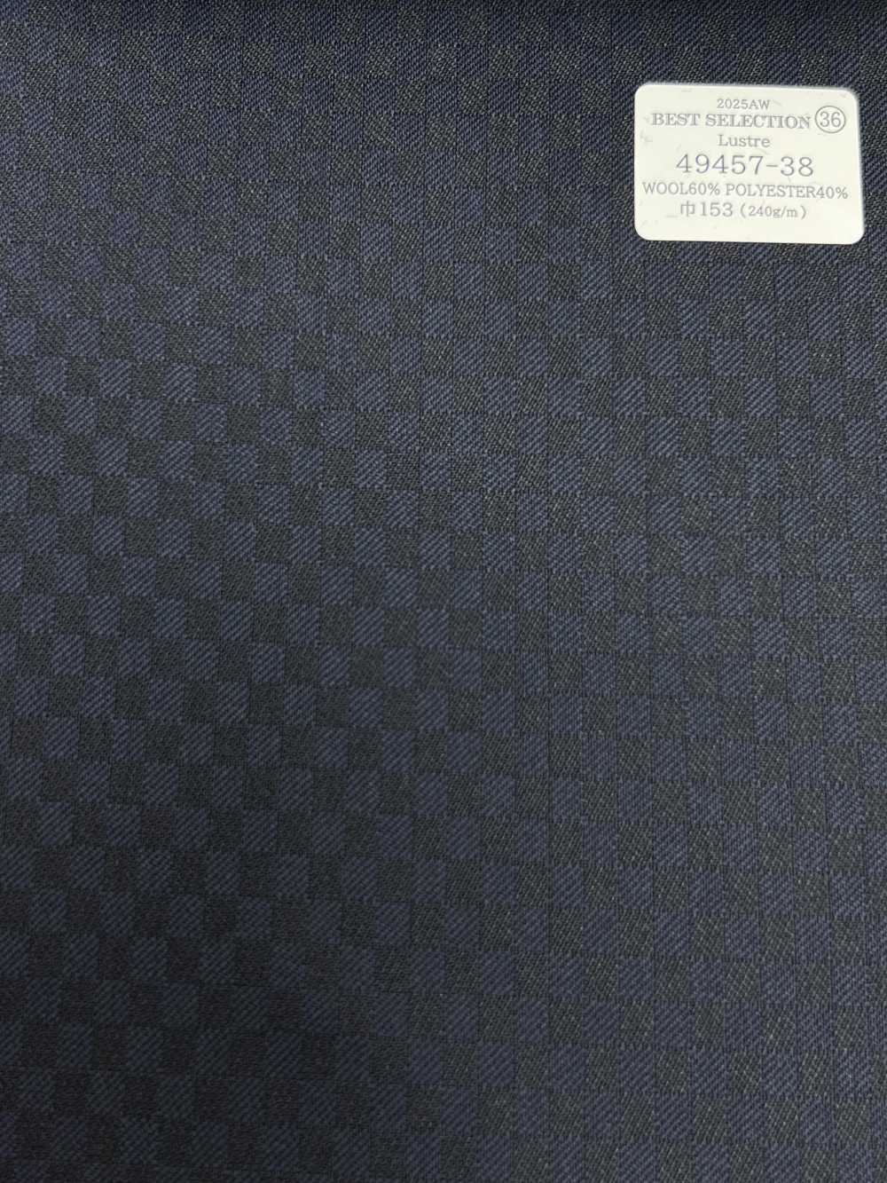 49457-38 25AW MIGLIORE SELEZIONE [Lustre] Luster Navy Checkered Shadow[Tessile] Società Per Azioni Kunishima Co., Ltd.