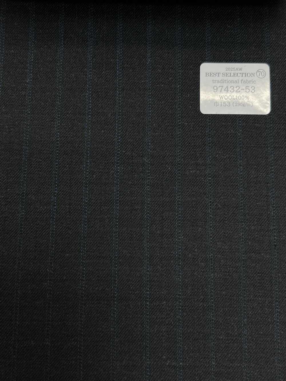97432-53 25AW MIGLIORE SELEZIONE [tessuto Tradizionale] Tessuto Tradizionale Charcoal Heaven Grey Stripe[Tessile] Società Per Azioni Kunishima Co., Ltd.