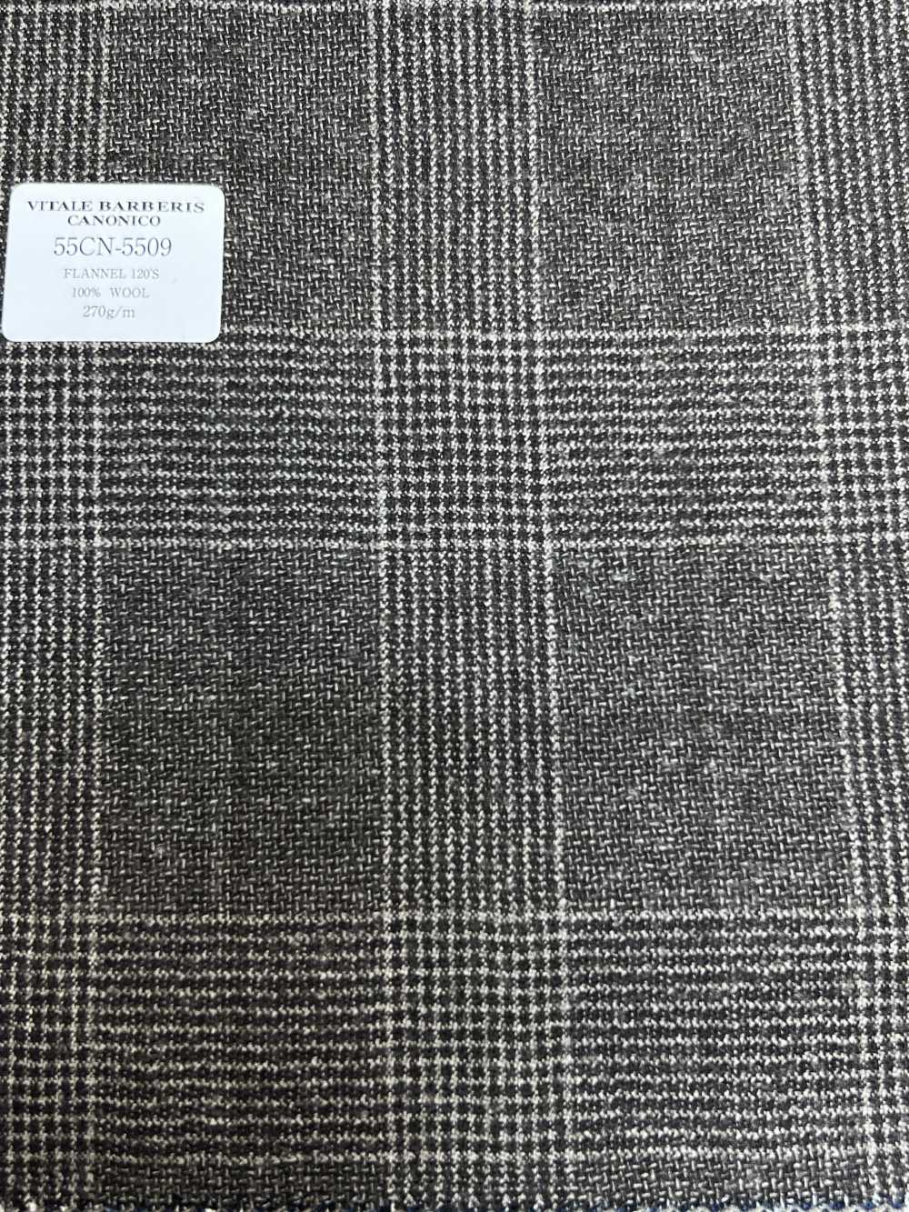 55CN5509 CANONICO FLANNEL 120'S Brown Glen Check[Tessile] CANONICO