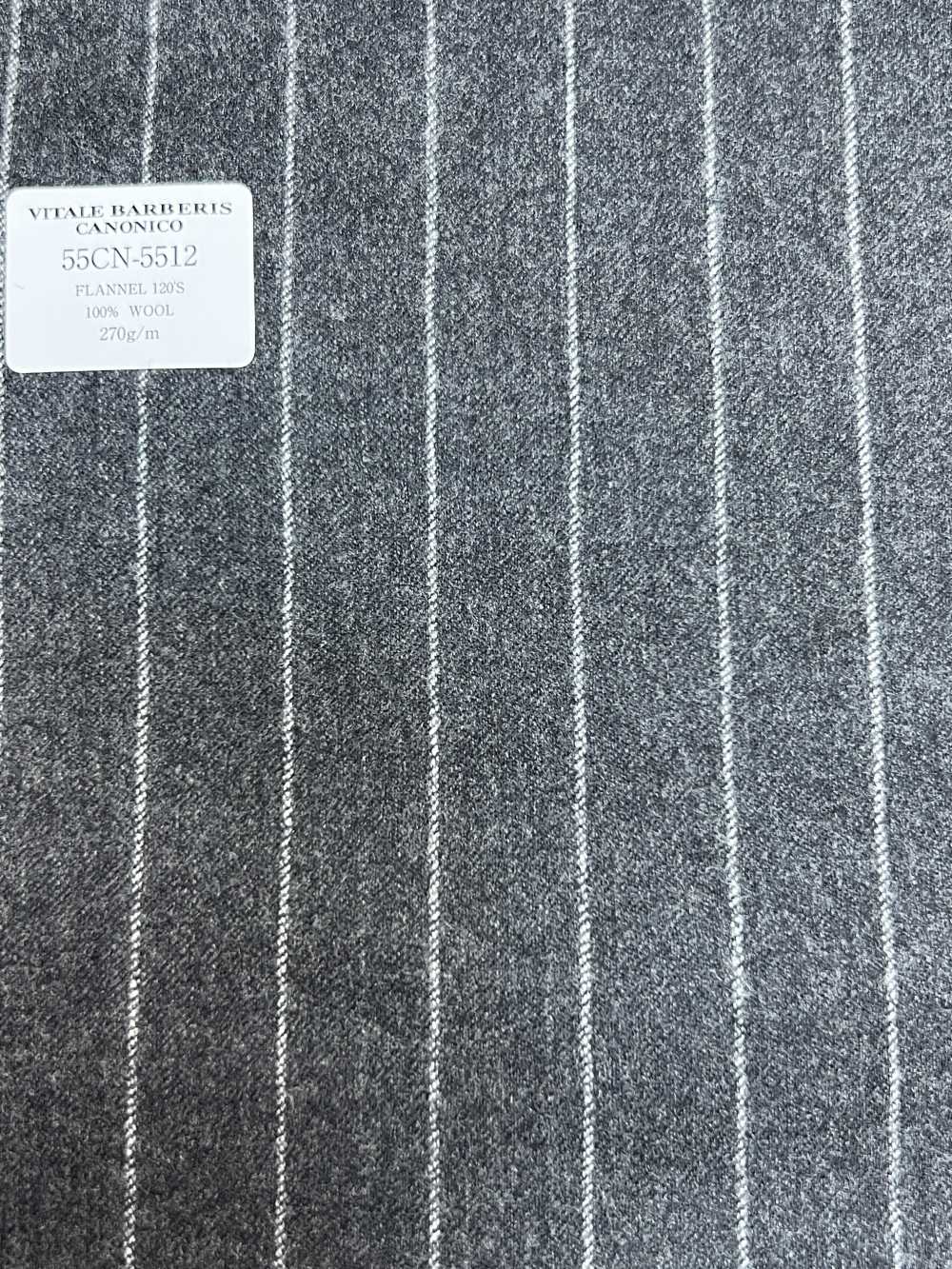 55CN5512 CANONICO FLANNEL 120'S Grigio A Righe[Tessile] CANONICO