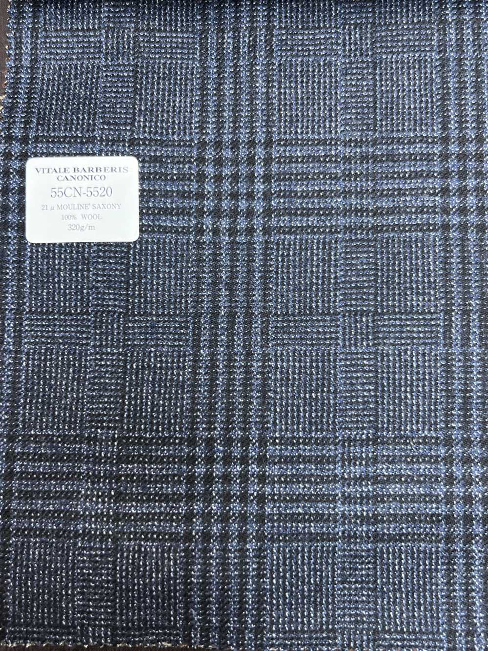 55CN5520 CANONICO 21μ MOULINE' SAXONY Navy Glen Check[Tessile] CANONICO