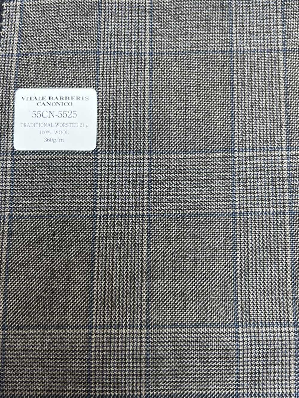 55CN5525 CANONICO TRADITIONAL WORSTED 21μ Brown Glen Check[Tessile] CANONICO