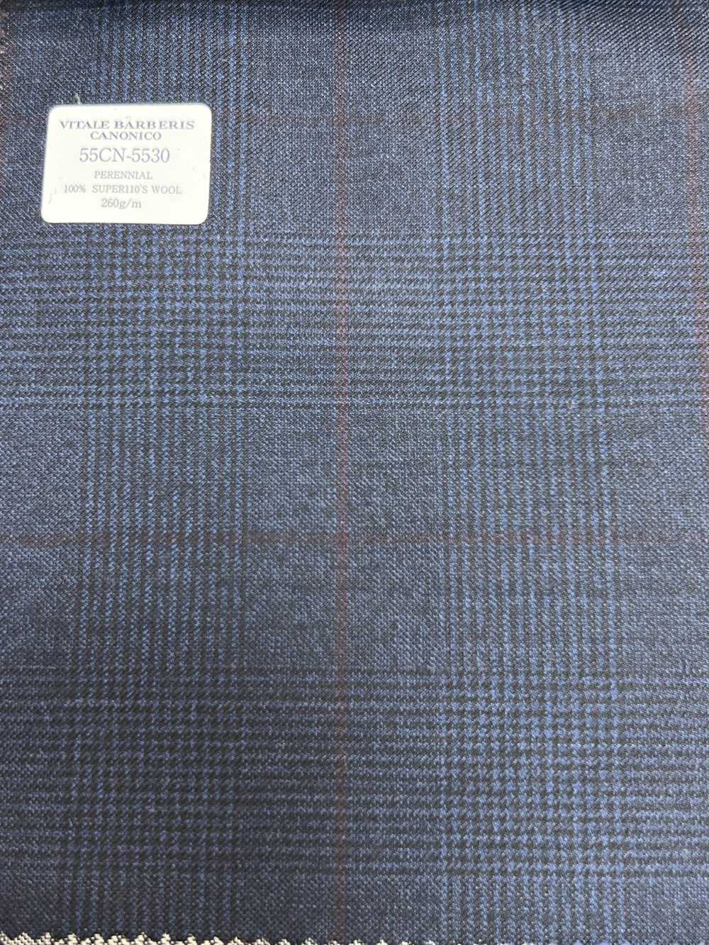 55CN5530 CANONICO PERENNIAL SUPER110'S Navy X Wine Glen Check[Tessile] CANONICO