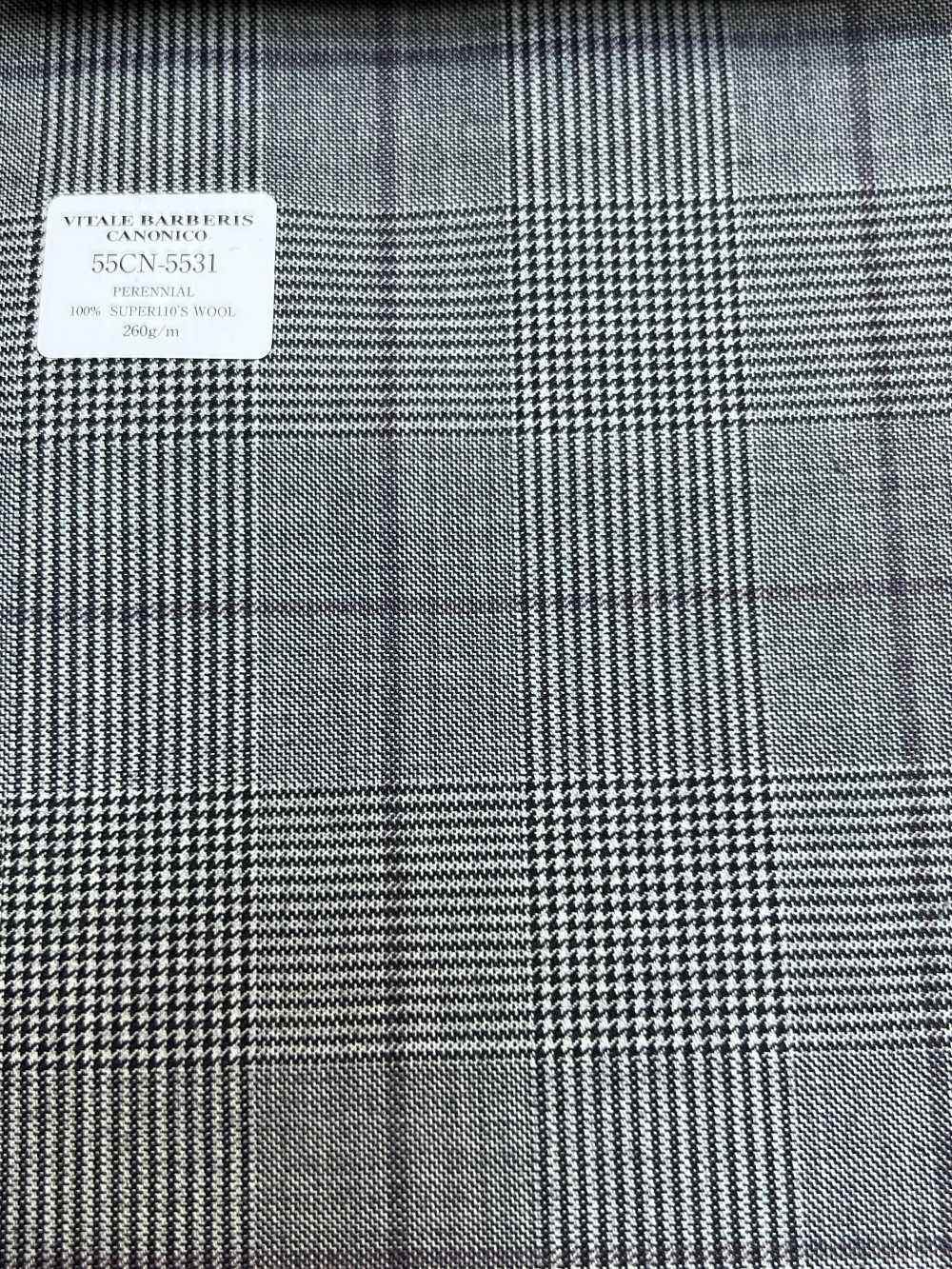 55CN5531 CANONICO PERENNIAL SUPER110'S Grigio X Viola Glen Check[Tessile] CANONICO