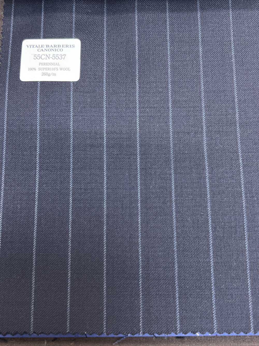 55CN5537 CANONICO PERENNIAL SUPER110'S Navy Stripe[Tessile] CANONICO
