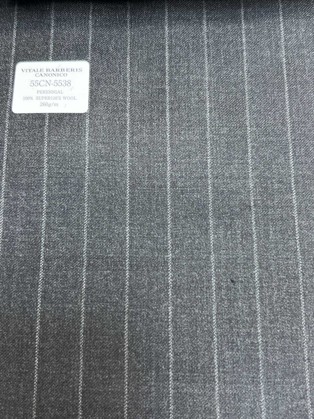 55CN5538 CANONICO PERENNIAL SUPER110'S Charcoal Heaven Grey Stripe[Tessile] CANONICO
