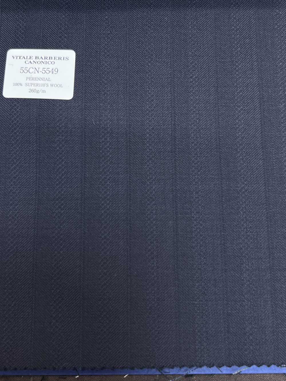 55CN5549 CANONICO PERENNIAL SUPER110'S Navy Woven Stripe[Tessile] CANONICO