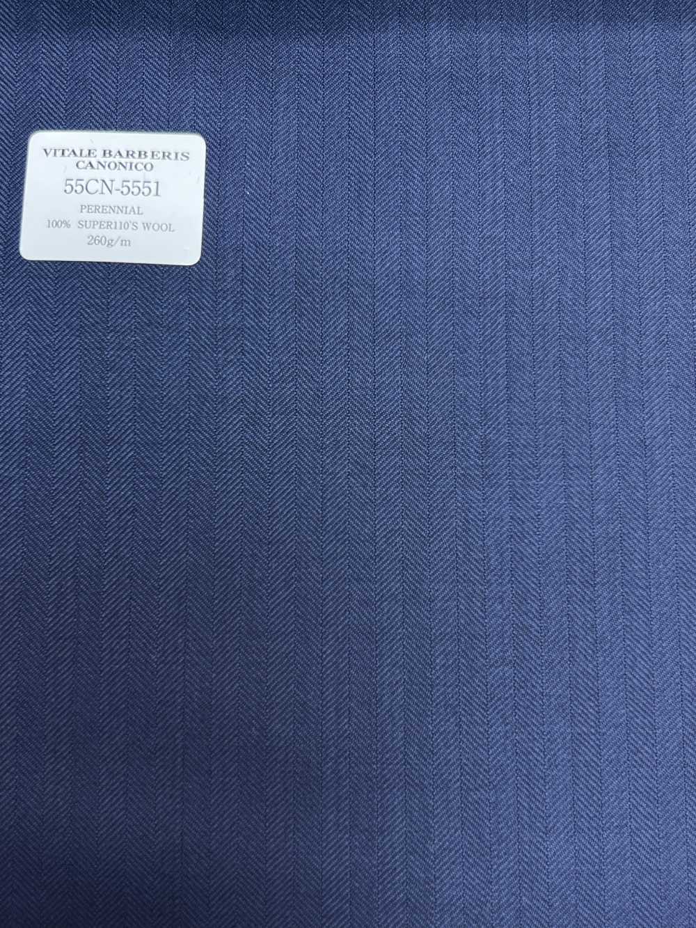 55CN5551 CANONICO PERENNIAL SUPER110'S Navy Shadow Stripe[Tessile] CANONICO