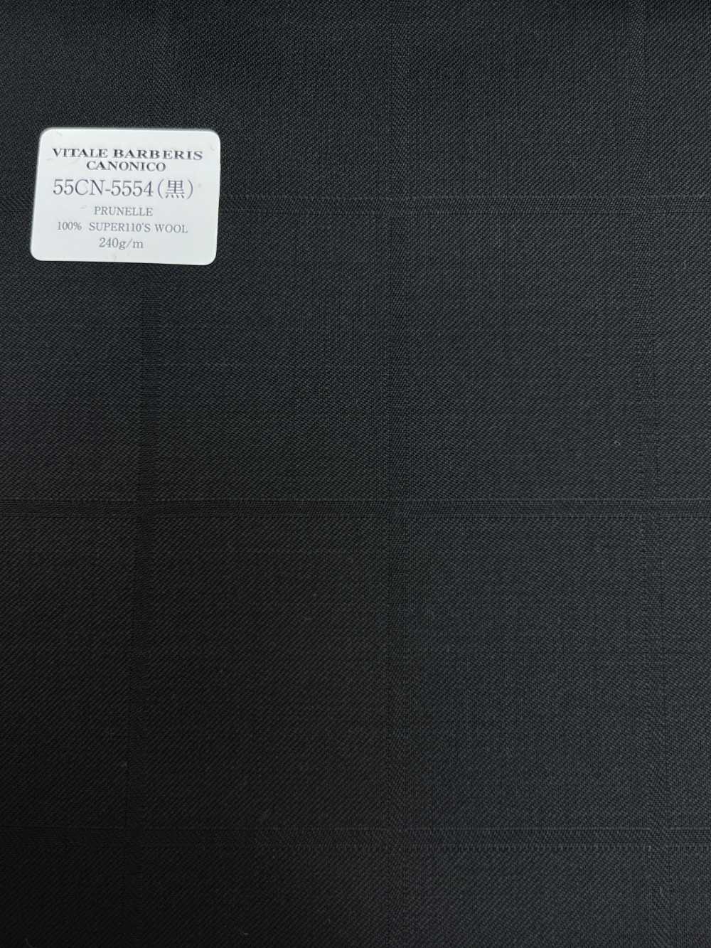 55CN5554 CANONICO PERENNIAL SUPER110'S Black Shadow Pane[Tessile] CANONICO