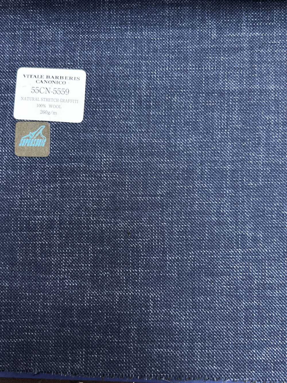 55CN5559 CANONICO GRAFFETTI ELASTICIZZATI NATURALI Blu Melange[Tessile] CANONICO
