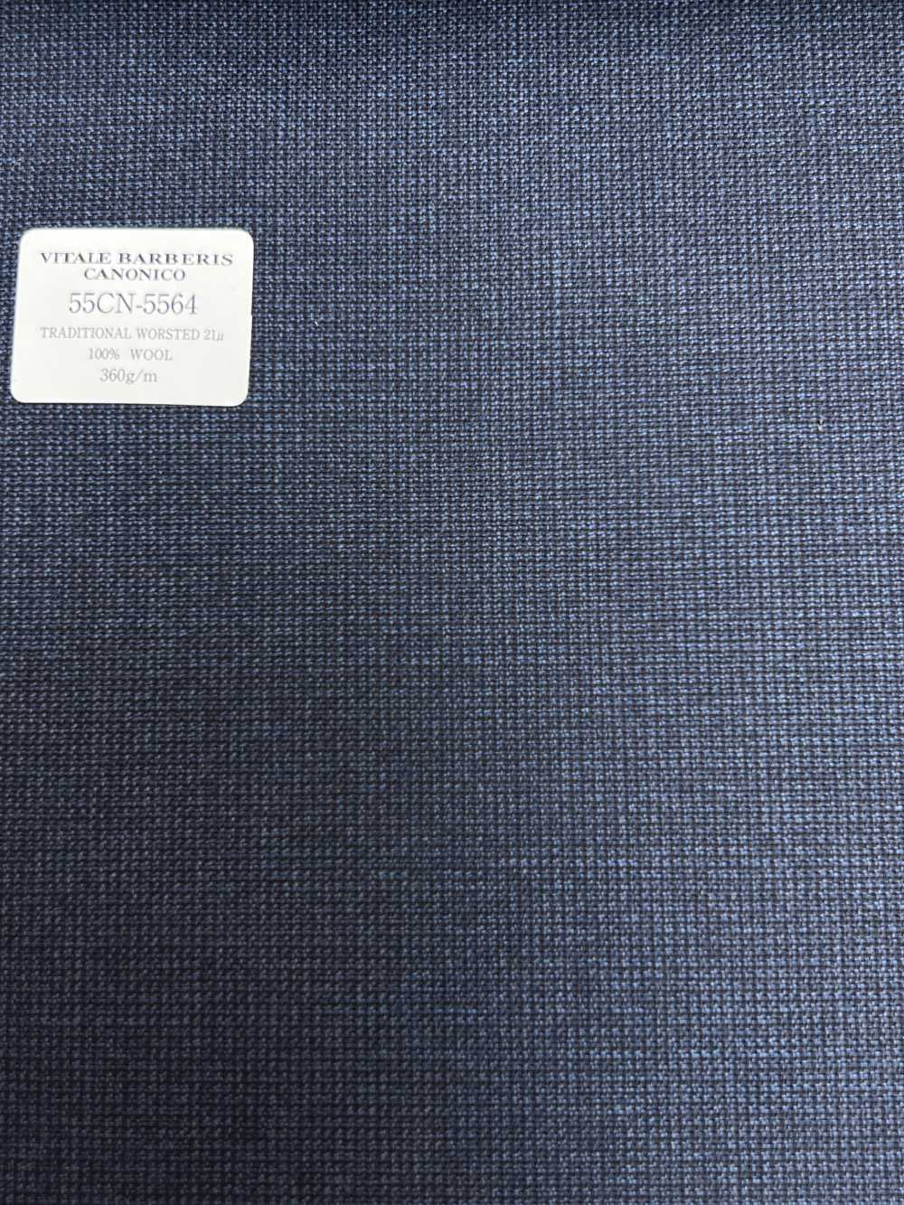 55CN5564 CANONICO TRADITIONAL WORSTED 21μ Navy Micro Check[Tessile] CANONICO