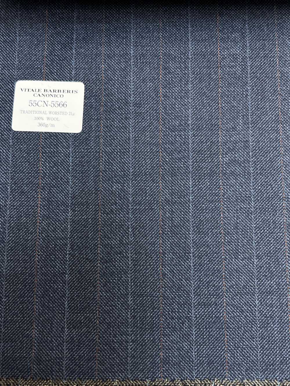 55CN5566 CANONICO TRADITIONAL WORSTED 21μ Navy Alternate Stripe[Tessile] CANONICO