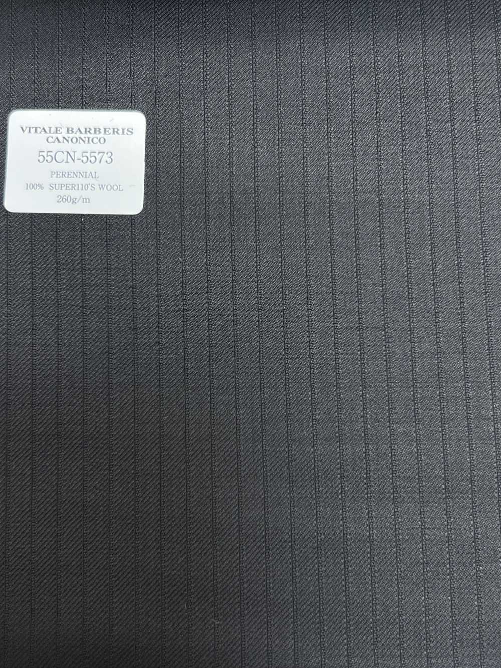 55CN5573 CANONICO PERENNIAL SUPER110'S Black Shadow Stripe[Tessile] CANONICO