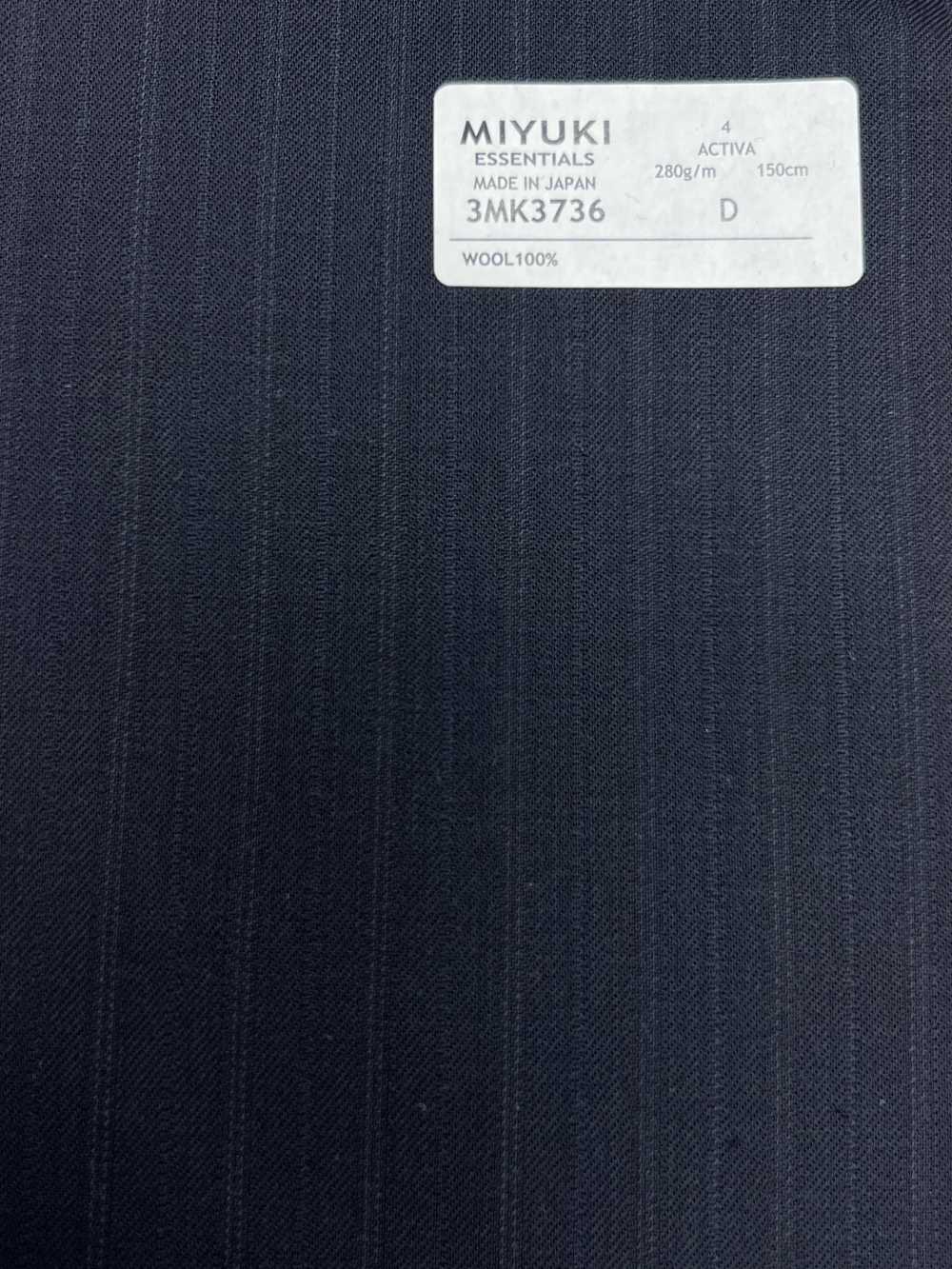 3MK3736 25AW ACTIVA Alternate Stripe Navy[Tessile] Lanificio Miyuki