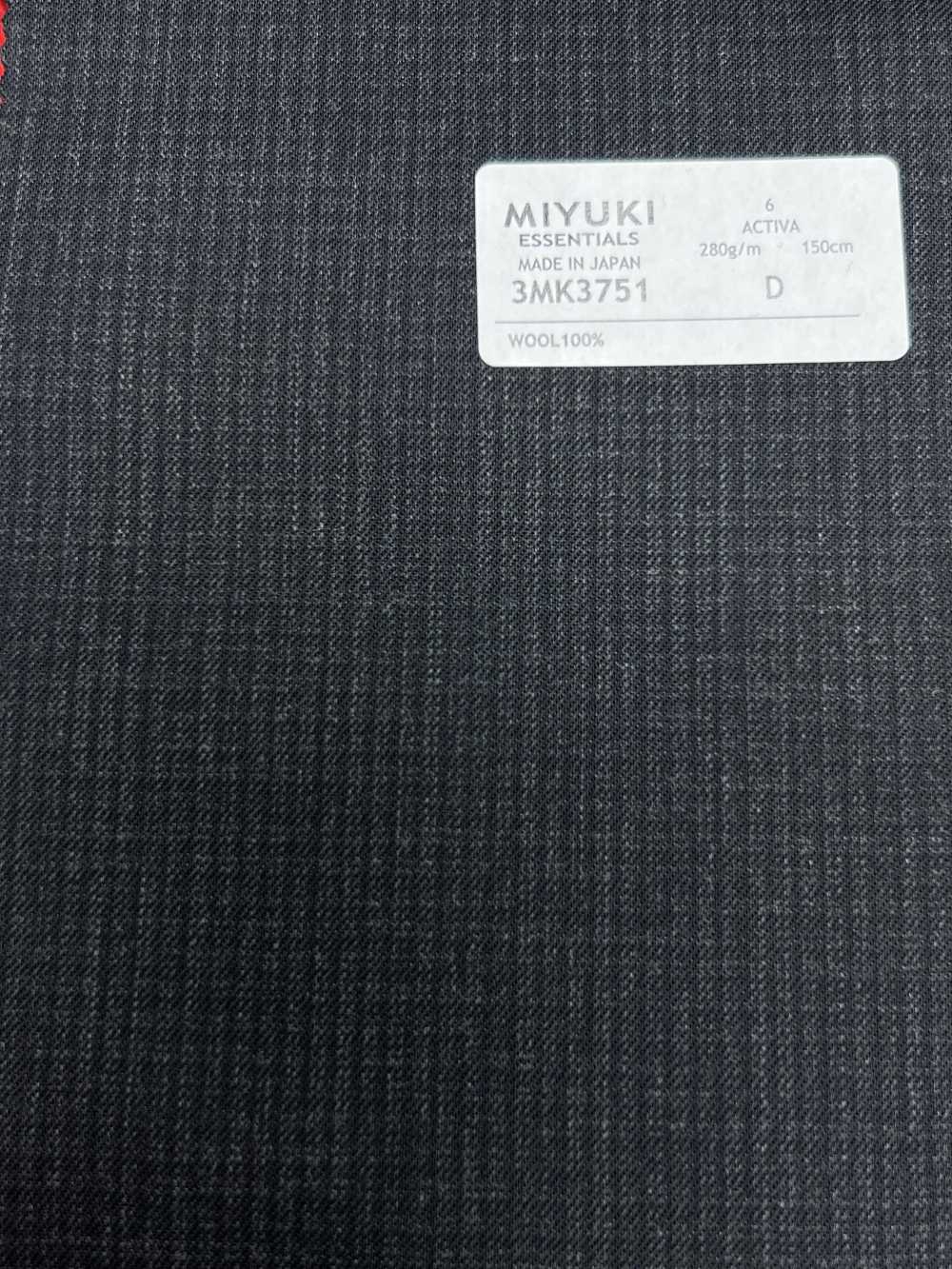 3MK3751 25AW ACTIVA Check Charcoal Heaven Grey[Tessile] Lanificio Miyuki