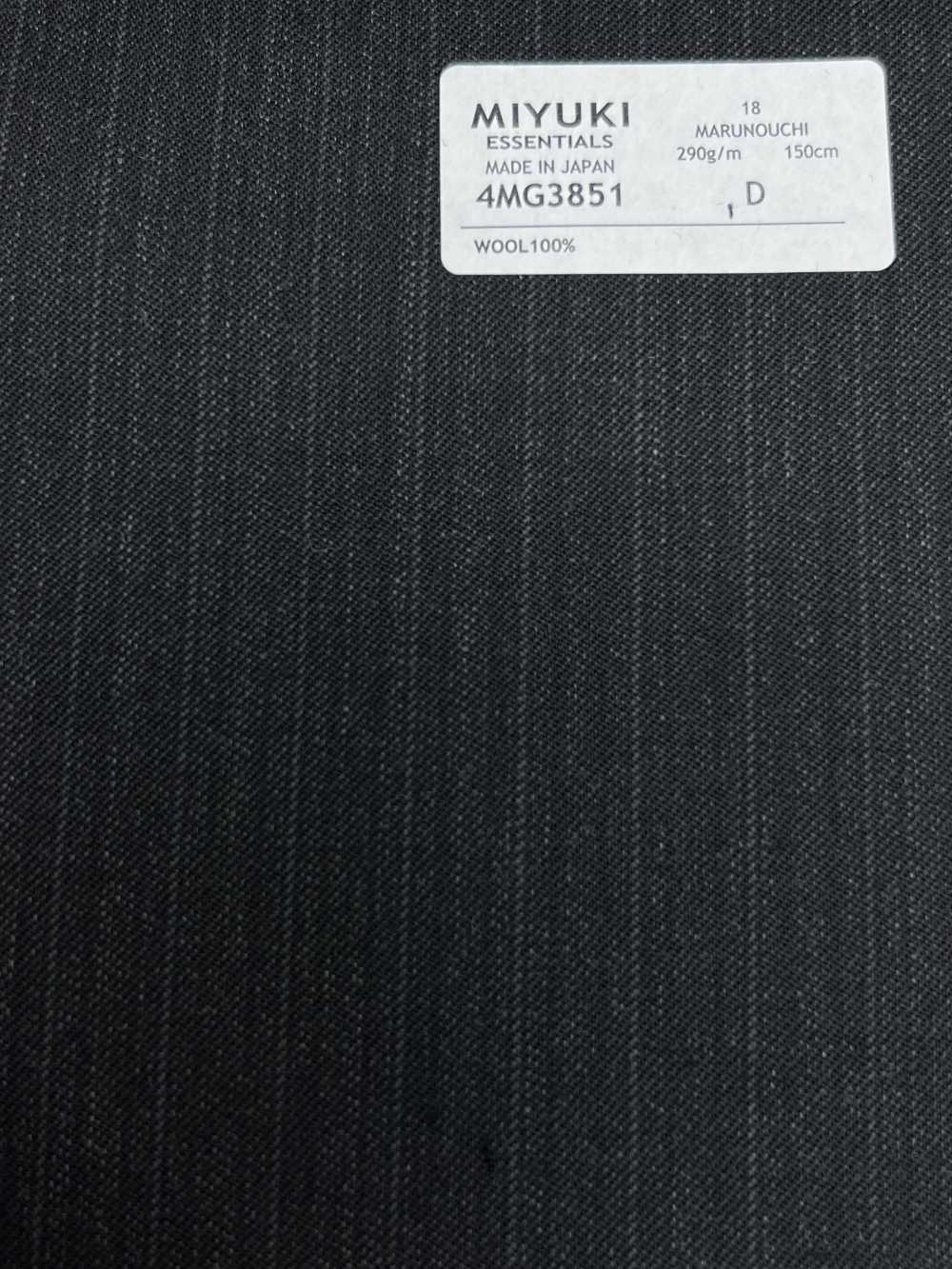 4MG3851 25AW MARUNOUCHI Alternate Stripe Charcoal Heaven Grey[Tessile] Lanificio Miyuki